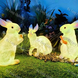 Outdoor Fiberglass Rabbit Light Sculpture for Commercial Parks Festival Displays Shopping Malls and Scenic Areas - Product Image 3
