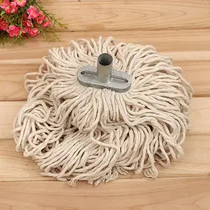 Testa di mocio in filato di cotone personalizzato all'ingrosso asciutta e bagnata per la pulizia del pavimento