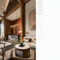 Service tout-en-un, mobilier d'hôtel 3 étoiles, canapé de luxe sur mesure pour hall d'entrée et ensemble de mobilier de réception