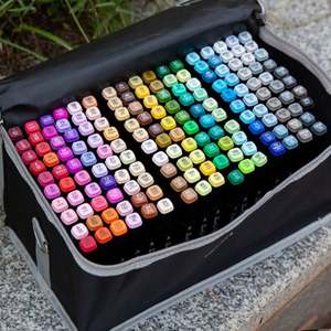 ปากกามาร์คเกอร์กันน้ำสองหัว สีสันสดใส 48 สี สำหรับงานศิลปะ ใช้แอลกอฮอล์ - Product Image 4