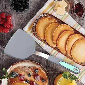 हल्के ग्रे सिलिकॉन स्पूटुला सेट गैर-स्टिक फ्लिप टर्नर गर्मी प्रतिरोधी डिशवॉशर सुरक्षित घर रसोई के बर्तन बेकिंग पेस्ट्री उपकरण - Product Image 6