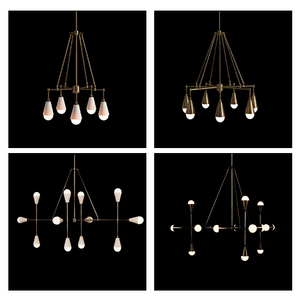 XZ Dark Deconstructivist Design AFTERGLOW Vintage Led vieilli laiton lustre Vertical plafond Antique suspension lampe lumière cuisine - Product Image 5