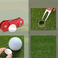 Outil de réparation de divots de golf en alliage de zinc avec logo personnalisé, aimant métallique, marqueur de balle de golf personnalisé, outil de divot vierge, vente en gros