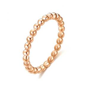 Anillo de Boda de Acero Inoxidable con Cuentas Redondas de 2 mm de FanKe, Diseño Moderno y Sencillo para Parejas, Venta al por Mayor - Product Image 4
