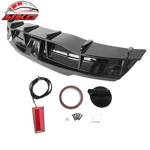 Lèvre de pare-chocs arrière pour Tesla Model Y 2020-2024, style IKON, diffuseur noir brillant avec LED, accessoires automobiles - Product Image 5