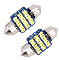 Lampe de lecture d'intérieur LED Festoon 12V Auto Blanc chaud 4000K et 6000K 31mm 36mm 39mm 41mm Lampe dôme pour plafond de voiture et chambre