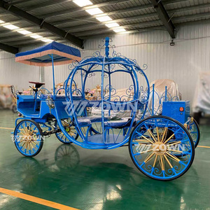 Carruaje eléctrico personalizado con forma de calabaza, vehículo sin caballos de estilo princesa vintage para eventos al aire libre y fotografía de bodas - Product Image 6