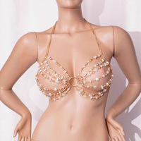 Chaîne de corps de luxe en alliage, style coquille de sirène, pour haut de bikini à col halter, vêtement moulant pour mariage, fête, vacances, laboratoire