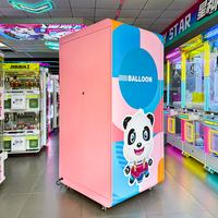 Distributeur automatique de ballons roses Naughty Dog en acier galvanisé, capacité de 150 à 200 pièces, écran tactile de 21,5 pouces, paiement par carte de crédit et pièces de monnaie