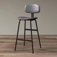 Chaise de bar moderne en métal empilable, légère, durable et écologique avec pieds en fer pour usage commercial à la maison, au bureau et à l'hôtel