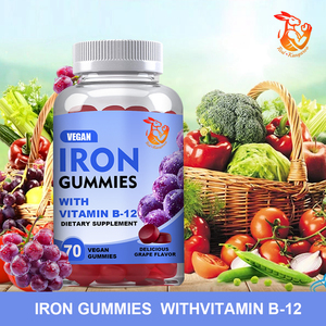 Complément alimentaire végétalien en gommes de fer à marque privée OEM, sans OGM et sans gluten, avec zinc et vitamines B pour le soutien immunitaire - Product Image 5