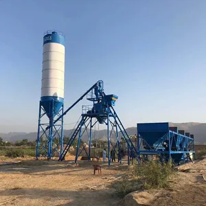 Fixed Ready Mixed Cement Mixer Aggregate 25m3/h Concrete Mixing Plant