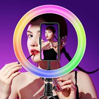 Hot 10 pouces Led Tiktok Ringlight avec support pour téléphone RGB Ring Light avec trépied de bureau éclairage de photographie pour youtube