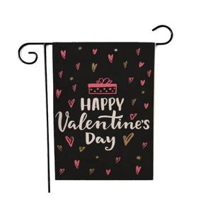 Домашний Декоративный маленький Садовый флаг для влюбленных на День святого Валентина, красная роза, цветок, двухстороннее винтажное украшение для дома, двора - Product Image 4