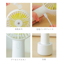 Fabricant de refroidissement mobile été main extérieur mini LED brouillard d'eau de pulvérisation refroidissement par air ventilateur rotatif avec support pour téléphone