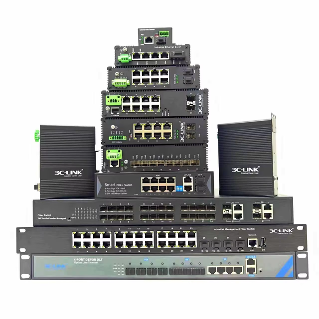 8 12 16 24 32 48 Port L2 L3 Managed Switches 10G Poe 1000M 10 Gigabit Ethernet Uplink Ports 4 10G SFP+ Industrial Switch