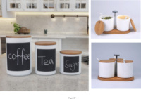 Ensemble de deux pots d'étanchéité en céramique rose Boîte de stockage de céréales de cuisine Boîte de stockage de bonbons Boîte de café et de thé Boîte scellée pour la maison