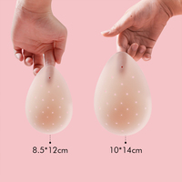 Cache-tétons adhésifs en silicone 100% imperméables et lavables, forme goutte d'eau, couleur chair, taille M/XL, soutien et rehaussement de la poitrine