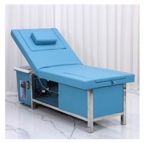 Salão mobiliário cosméticos cama transformável pedicure shampoo aço inoxidável perna spa massagem cabeça facial cabelo pé aquecedor vapor - Product Image 1