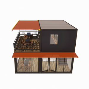 تصميم متين لحاوية فاخرة مسبقة الصنع بطول 20 قدمًا تتحول إلى بار أو مقهى، متجر مسبق الصنع من طابقين مع سطح ودرج لمشاريع كأس العالم - Product Image 3