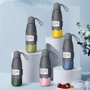 Nouveau style de parapluie de poche compact à cinq plis, protection UV et anti-soleil, design pliable portable pour une utilisation par tous les temps - Product Image 1