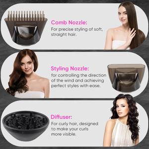 Kit Sèche-Cheveux Professionnel Léger avec <span class=keywords><strong>Brosse</strong></span> <span class=keywords><strong>Soufflante</strong></span> Chaude pour Salon de Coiffure - Product Image 4