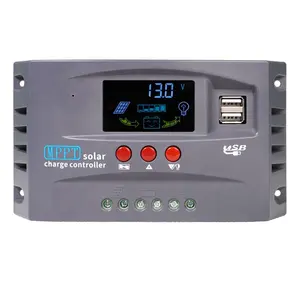 Reizen Buiten 10a 20a 30a Mppt Zonne-Energie Laadregelaar 12V 24V Regelaar Lcd-Display Dual Usb Opladen Zonne-Energie Controller