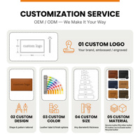 Patch en cuir personnalisé avec logo, gravé au laser en PU, embossé, rond ou rectangulaire de 3 pouces, pour chapeaux, sacs, vêtements, fabrication OEM sur mesure, vente en gros
