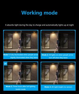 Haute capacité IP65 étanche lumière de sécurité solaire double couleur Temp 4 Modes d'éclairage avec pour <span class=keywords><strong>allée</strong></span> <span class=keywords><strong>Garage</strong></span> entrepôt - Product Image 5