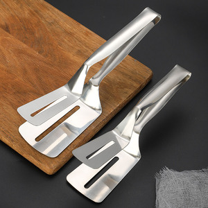 1 pince de cuisine en acier inoxydable avec poignée, pour pain, viande, salade, spatule de cuisson, ustensile de cuisine domestique - Product Image 3