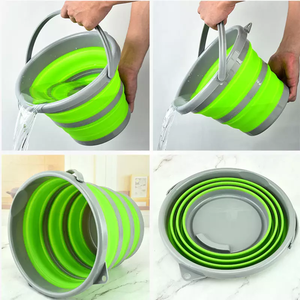 5L 10L <span class=keywords><strong>pieghevole</strong></span> pulizia rotondo <span class=keywords><strong>pieghevole</strong></span> acqua <span class=keywords><strong>pieghevole</strong></span> in silicone secchi di plastica per la pesca in campeggio - Product Image 6