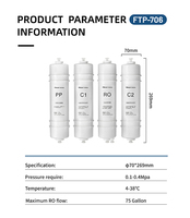 Filtre à eau domestique à osmose inverse Filterpur 75G, filtre à eau coréen sous l'évier