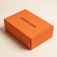 Boîte d'expédition pour vêtements avec impression couleur orange, boîte de courrier personnalisée avec logo imprimé, boîte d'expédition de luxe pour le commerce électronique