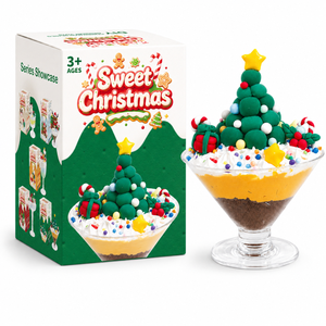 Kit de loisirs créatifs DIY pour gobelets à dessert en argile auto-durcissante motif sapin de Noël avec accessoires de colle crème pour enfants OEM ODM - Product Image 1