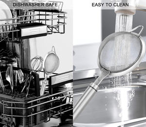 Coladores de malla fina de acero inoxidable para cocina, colador-espumadera con mango, tamices para alimentos, té, arroz, aceite y frutas - Product Image 4