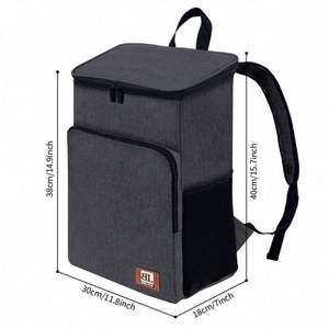 Nevera portátil de aluminio de gran capacidad de 20L para 36 latas de cerveza, cesta isotérmica para pícnic al aire libre, mochila nevera para almuerzo - Product Image 2