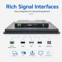 Monitor Táctil Industrial de 15.6 Pulgadas IP65 con Interfaz HD-MI, DVI, VGA, Amplio Rango de Temperatura, Marco de Aluminio Phoenix Power, Pantalla de Panel
