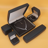 SIFOO Coffret à bijoux de luxe en cuir PU gris avec logo personnalisé, nouveau design, style velours, pour bague, pendentif, collier, cadeau