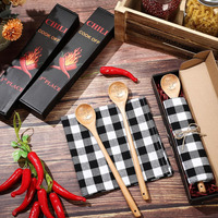 Cuillères en bois personnalisées avec gravure de logo, cuillères à mélanger, à touiller, à déguster, à long manche ovale, pour la cuisine