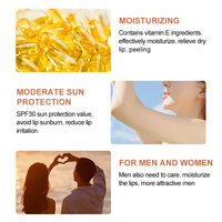 Baume à lèvres végétalien SPF 25 à l'extrait de cellules souches d'aloe vera, nourrissant, antioxydant, enrichi en vitamine E, marque privée OEM