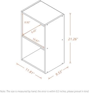 Estantería Abierta para Sala de Estar y Archivador para Oficina en Casa, Librería de Madera de <span class=keywords><strong>Dos</strong></span> Niveles - Product Image 6