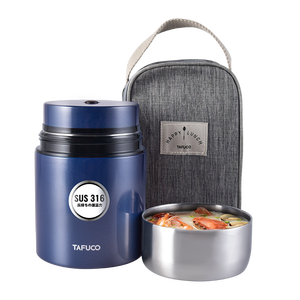 Tafuco-tarro térmico para alimentos, 800ml, extremadamente duradero, aislado al vacío, con tapa de acero inoxidable de doble pared y bolsa de fijación - Product Image 1