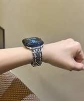 Apple Watch S11-1 38 40 41 42 44 45 46 Kadınlar İçin Elmas Saat Kayışı, Şık Paslanmaz Çelik Apple Watch Kayışı, ODM OEM