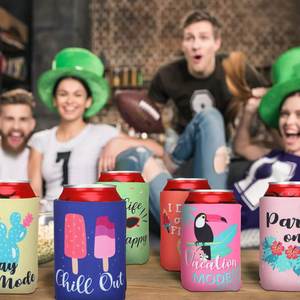 Coozies promotionnels personnalisables en néoprène pour bouteilles et canettes de bière avec logo - Product Image 2