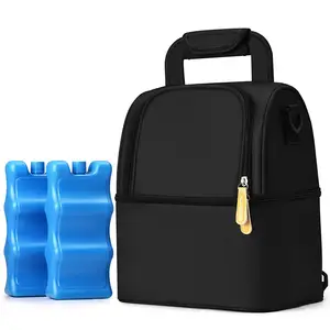 Bolsa enfriadora de leche materna con paquete de hielo, doble capa, se adapta a 6 botellas, hasta 9 onzas, para lactancia, mochila para madres