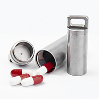 Boîte à médicaments EDC en alliage de titane haute résistance TGZUO, étui à pilules compact, étanchéité sécurisée, organisateur de rangement de voyage