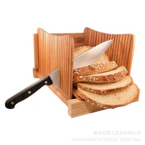 Rebanador de pan de bambú de 12.6in x 8.7in, bandeja rectangular de madera para almacenamiento en la cocina, para tostadas y alimentos - Product Image 2