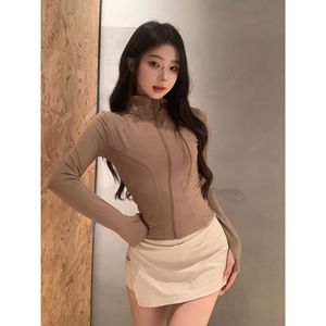 2025 Quick-Dry Women's Long-Sleeve Sports Jacket Tight-Fitting Yoga Top for Outdoor Running Protection Sun Protective <strong>Clothing</strong> - Product Image 5