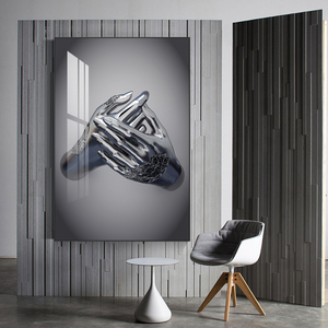 Estatuilla de metal moderna amante del arte escultura lienzo póster impresión pintura al óleo decoración del hogar mural - Product Image 5