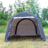 Abri Portable Robuste Entièrement en Acier de 4 x 6 m pour Voiture, Camion, Bateau, avec Évents Anti-Neige, Auvents de Rangement Extérieur